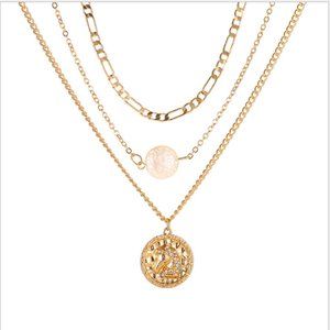 Women's Pendant Chain Necklace Two Layers Unicorn Necklaces